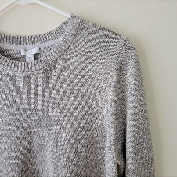 J. Jill Zinc Shimmer High-Low Crew Neck Sweater - Picture 3 of 10